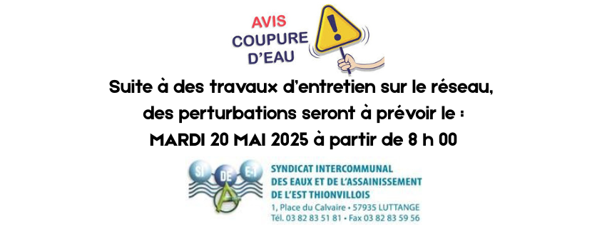 AVIS de coupure d’eau